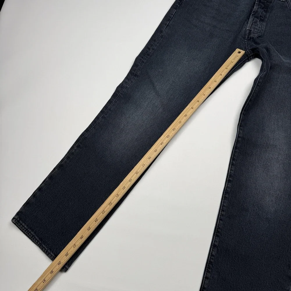 Levis Premium 501 Jeans Mens 32x30 Blue Straight Leg Button Fly Stretch Denim